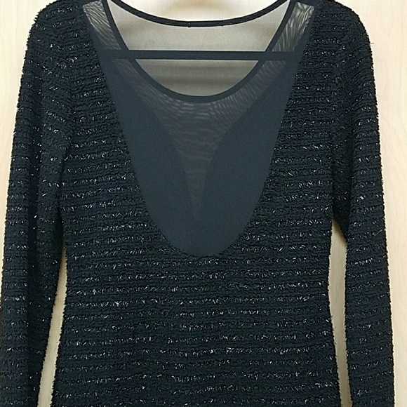 Black Long Sleeved Evening Dress - Picture 5 of 5